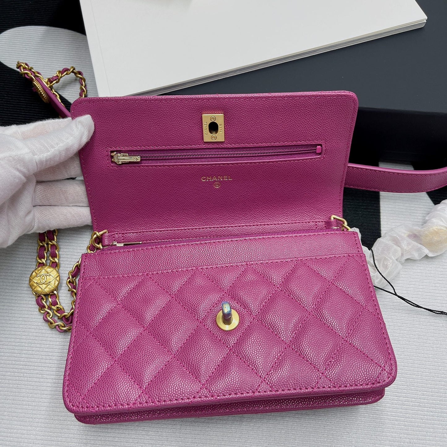 ChanelSmall Flap Bag Gold Hardware Plum For Women, Women’s Handbags, Shoulder Bags 7.5in/19cm AP2840