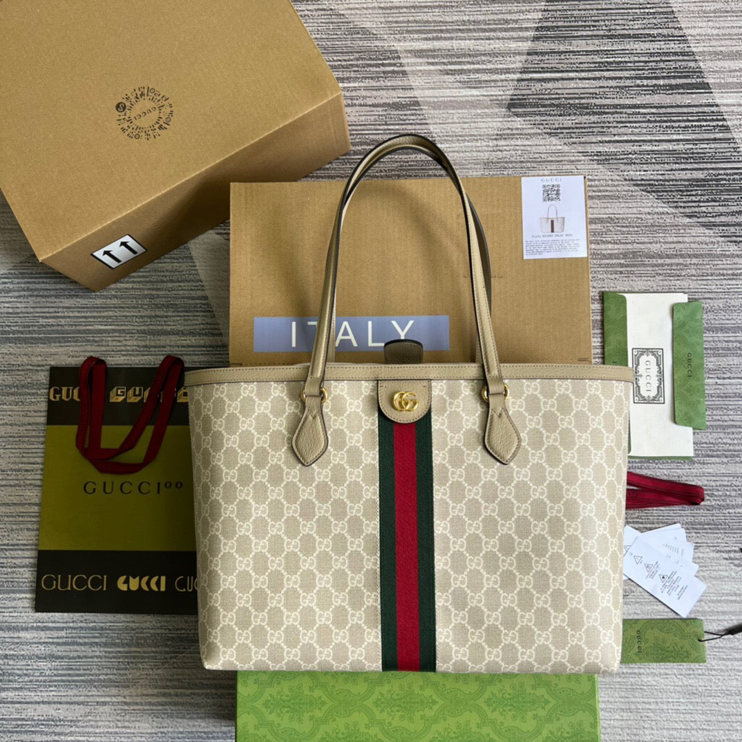 gg Ophidia Medium gg Tote Beige For Women, Women&#8217;s Bags 15in/38cm gg ‎631685 UULAG 9682