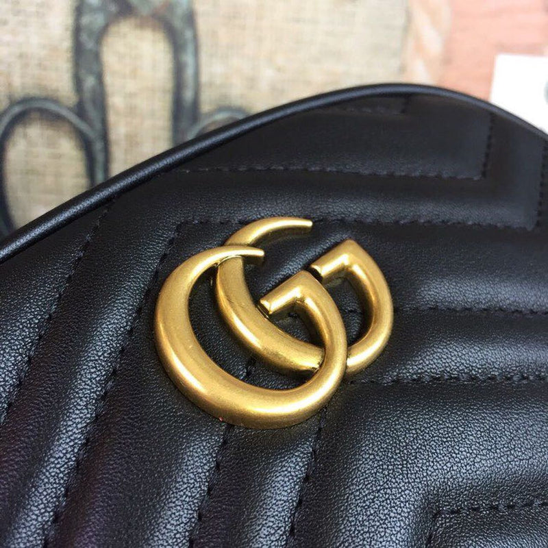 gg Marmont Belt Bag Black For Women 7in/18cm gg 476434