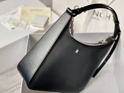 gv Medium Moon Cut Out Bag Black For Women, Handbags, Shoulder Bags 11.8in/30cm GVC BB50LWB1A4-001