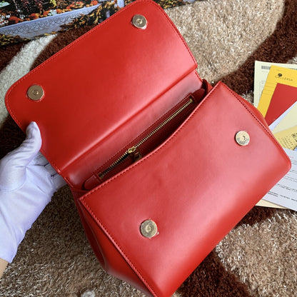 DG Medium DG Handbag In Dauphine Red For Women 10.2in/26cm DG