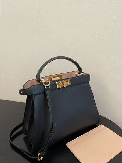 FI Peekaboo ISeeU Petite Black Small Bag For Woman 20cm/8in
