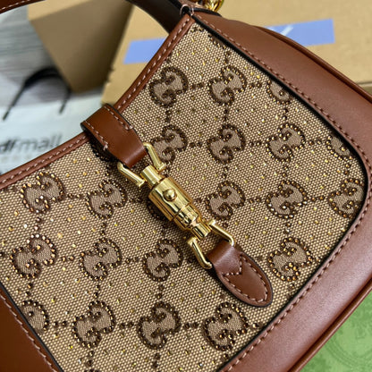 gg Jackie 1961 Mini gg Shoulder Bag Beige For Women, Women&#8217;s Bags 7.5in/19cm gg 675799 21HRG 2687
