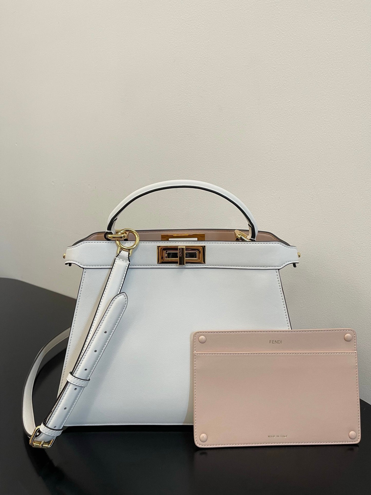 FI Peekaboo ISeeU Petite White Small Bag For Woman 20cm/8in