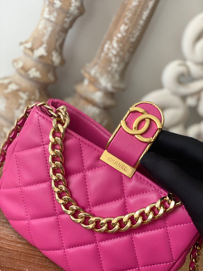 ChanelSmall Hobo Bag Gold Hardware PiNike For Women, Women’s Handbags, Shoulder Bags 7.5in/19cm