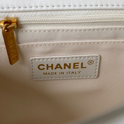 ChanelSmall Flap Bag Gold Hardware White For Women, Women’s Handbags, Shoulder Bags 7.9in/20cm AS3450