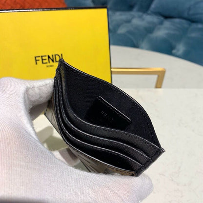 FI Card Holder Black For Women, Women&#8217;s Wallet 3.9in/10cm FF 8M0269