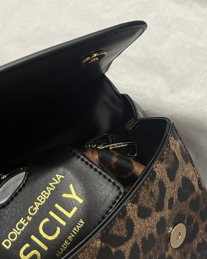 DG Sicily Bag In Leopard-Print Pony Hair Multicolour For Women 10.2in/26cm DG