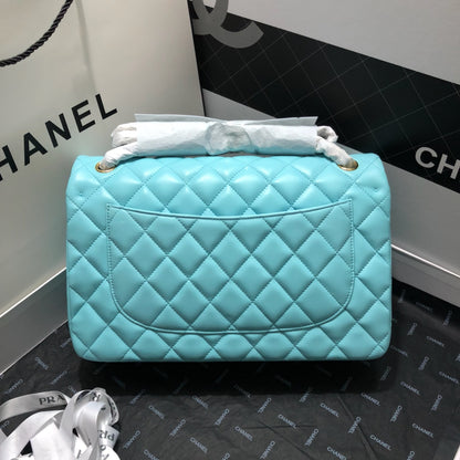 ChanelLarge Classic Handbag Gold Hardware Blue For Women, Women’s Handbags, Shoulder Bags 11.8in/30cm