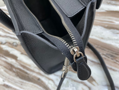 CE Nano LuGucciage Bag In Drummed Grey For Women 8in/20cm 189243AQL.10KL