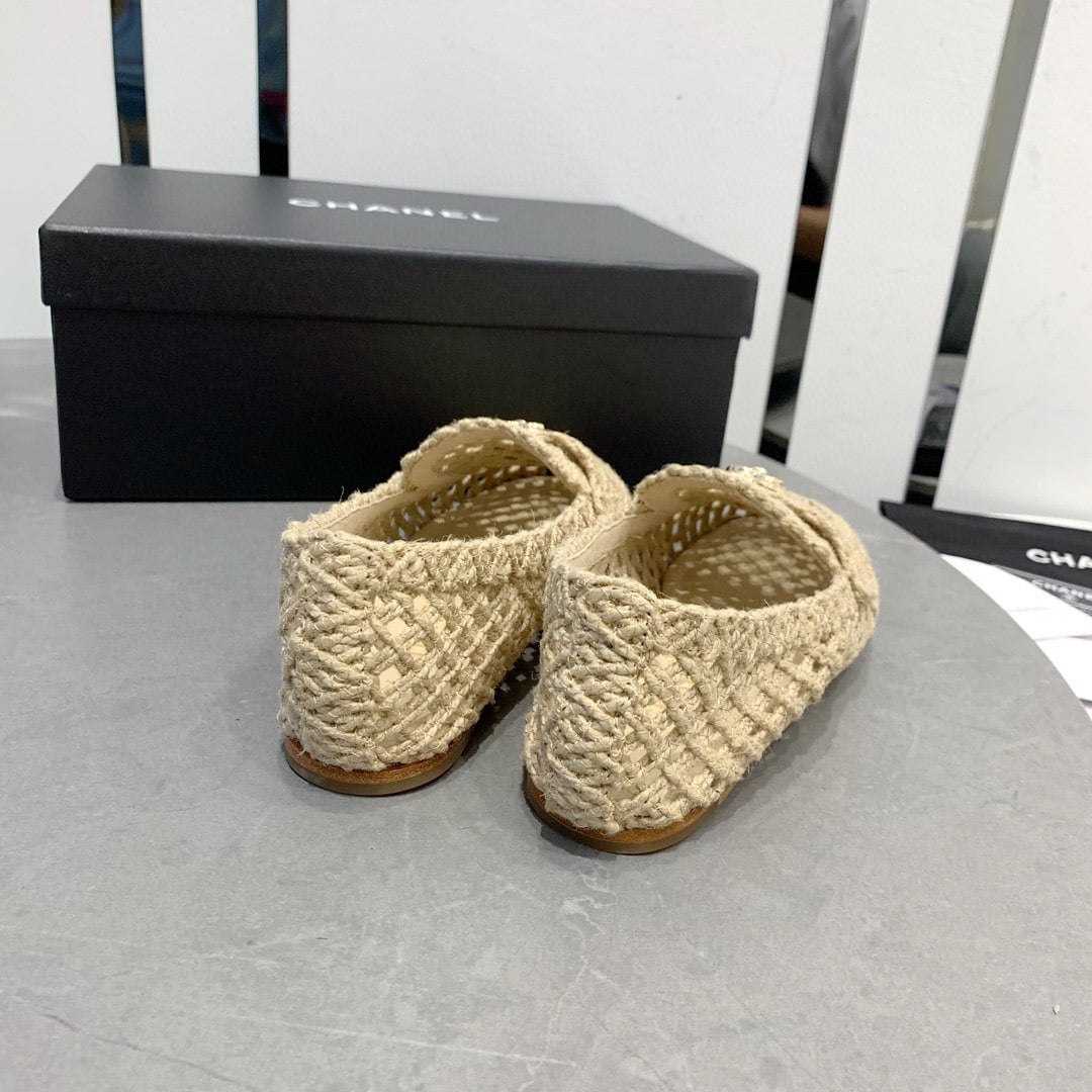 CHL BEIGE JUTE BRAIDED CORD LOAFERS