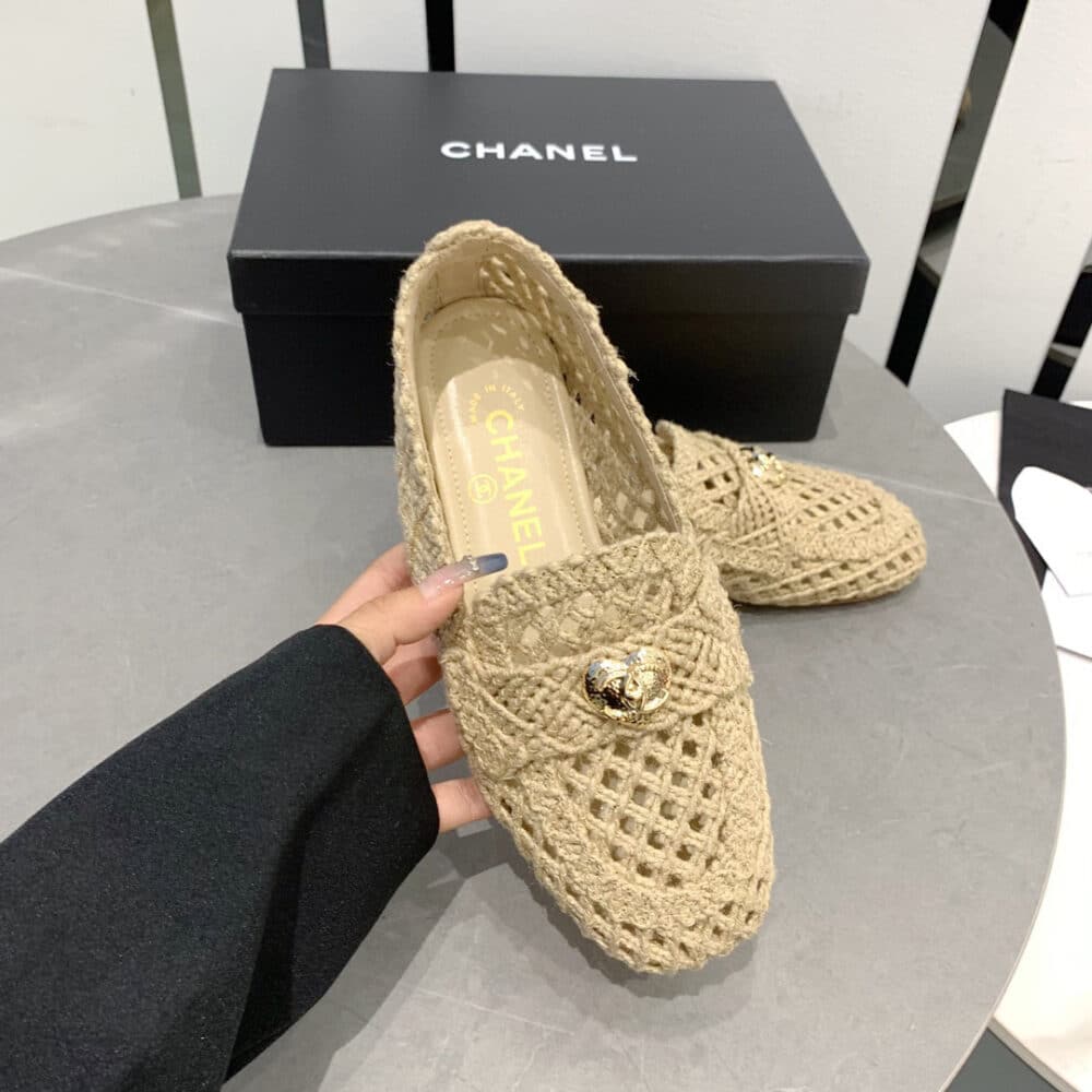 CHL BEIGE JUTE BRAIDED CORD LOAFERS