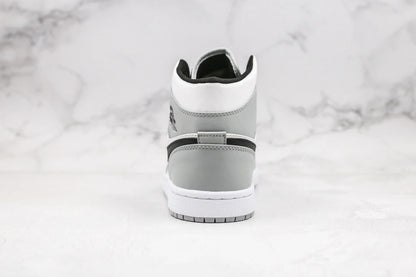 Designer Jordan 1 Mid “Light Smoke Grey” High Q ( Customs And Box ), Jordan 1 Sneakers FREE SHIPPING