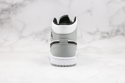 Designer Jordan 1 Mid “Light Smoke Grey” High Q ( Customs And Box ), Jordan 1 Sneakers FREE SHIPPING
