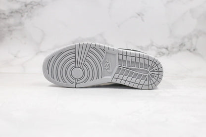 Designer Jordan 1 Mid “Light Smoke Grey” High Q ( Customs And Box ), Jordan 1 Sneakers FREE SHIPPING
