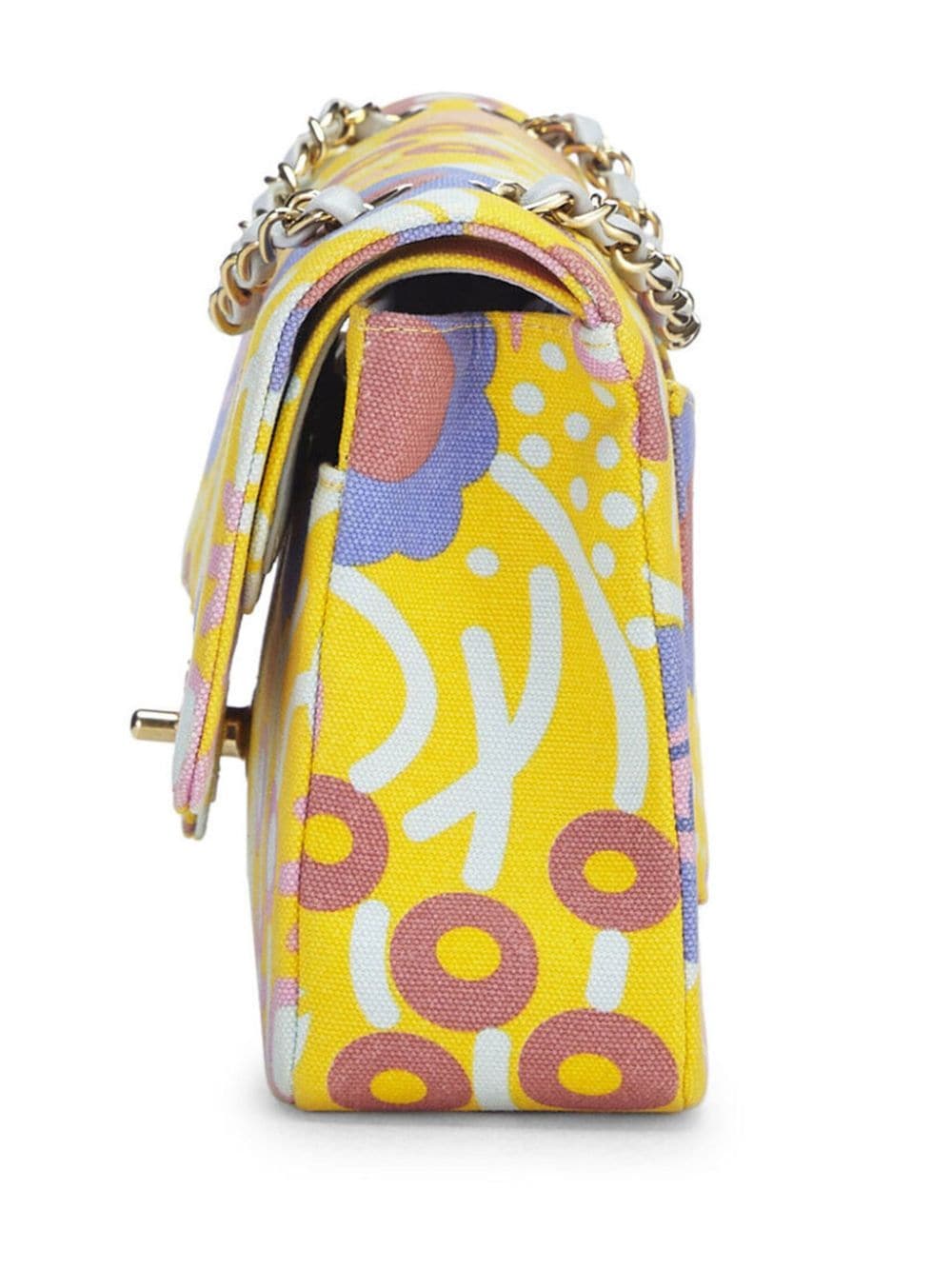CHL MEDIUM CLASSIC FLAP SHOULDER BAG YELLOW 10IN/25.4CM
