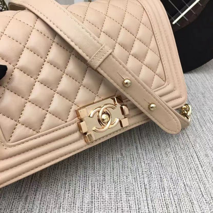 ChanelMedium Classic Handbag Yellowish Brown For Women, Women&#8217;s HandBag, Shoulder And Crossbody Bags 9.8in/25cm A67086