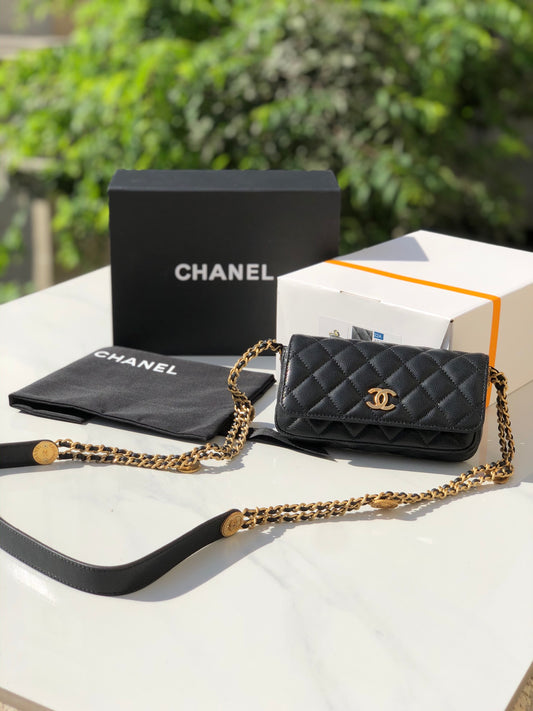 ChanelSmall Flap Bags Gold Hardware Black For Women, Women’s Handbags, Shoulder Bags 7.5in/19.2cm