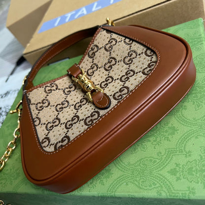 gg Jackie 1961 Mini gg Shoulder Bag Beige For Women, Women&#8217;s Bags 7.5in/19cm gg 675799 21HRG 2687