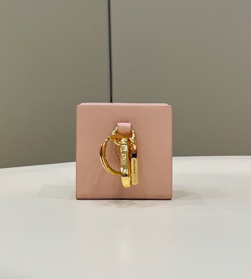 FI Logo Box Keychain Pink Charm Bag For Woman 8cm/3in