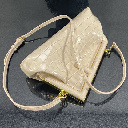 FI First Small White Crocodile Bag For Woman 26cm/10in
