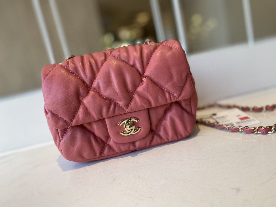 ChanelSmall Flap Bag Gold Hardware PiNike For Women, Women’s Handbags, Shoulder Bags 7.5in/19cm AS2232