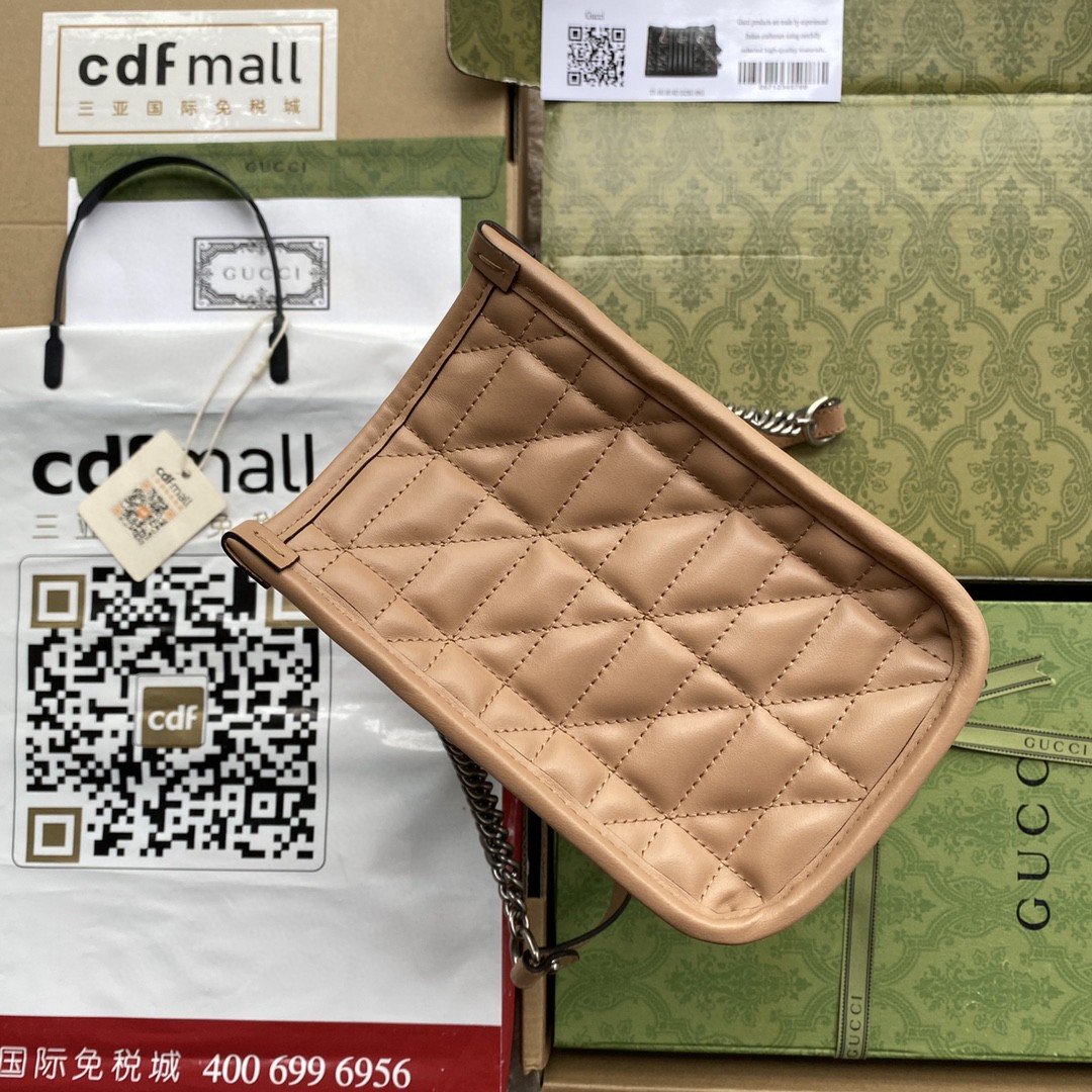 gg Marmont Medium Tote Bag Brown For Women 10.2in/26.5cm gg