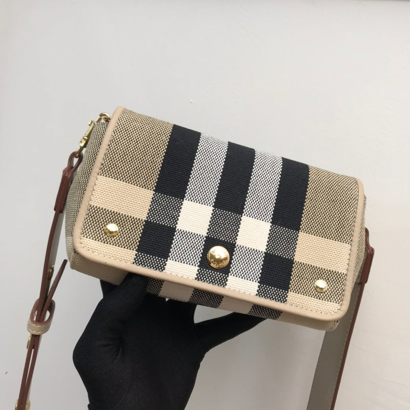 BB Vintage Check And Small Crossbody Bag For Women, Bags 7.1in/18cm