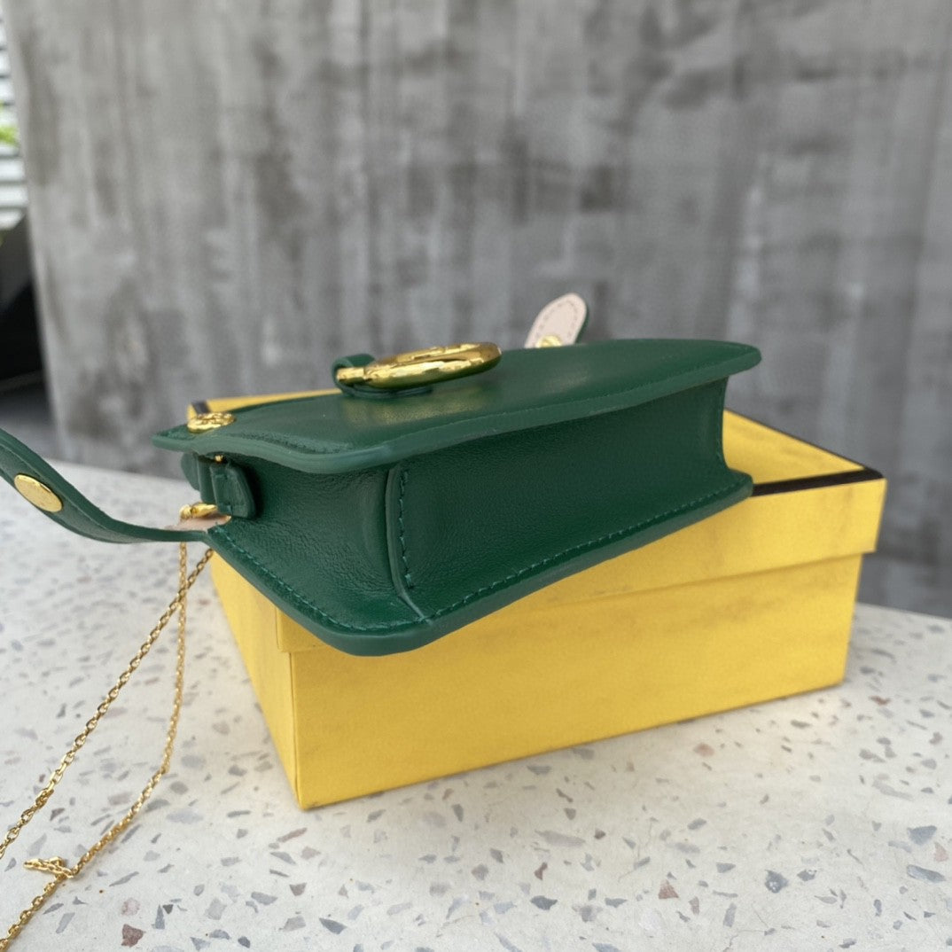 FI Nano Peekaboo Charm Crossbody Green Bag For Woman 12cm/4.5in