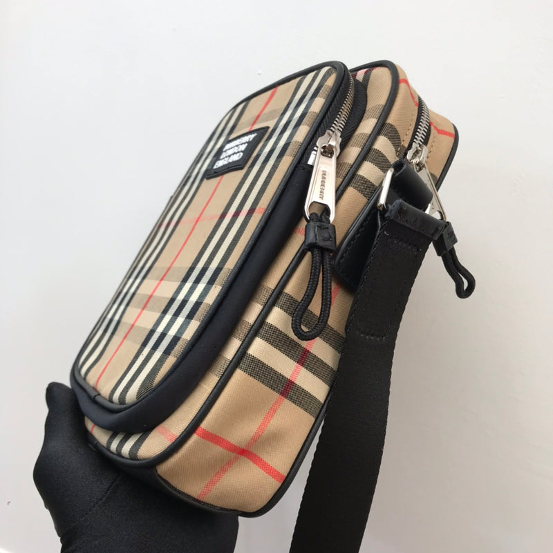 BB Vintage Check And Crossbody Bag For Men, Bags 8.7in/22cm