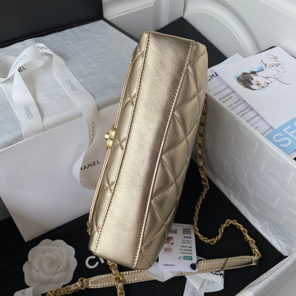 ChanelFlap Bag Small Gold Bag For Women 15cm/6in