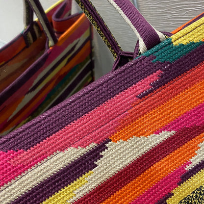 DI Large Book Tote Canvas Multicolor For Women Bag Size 42cm/16in CD