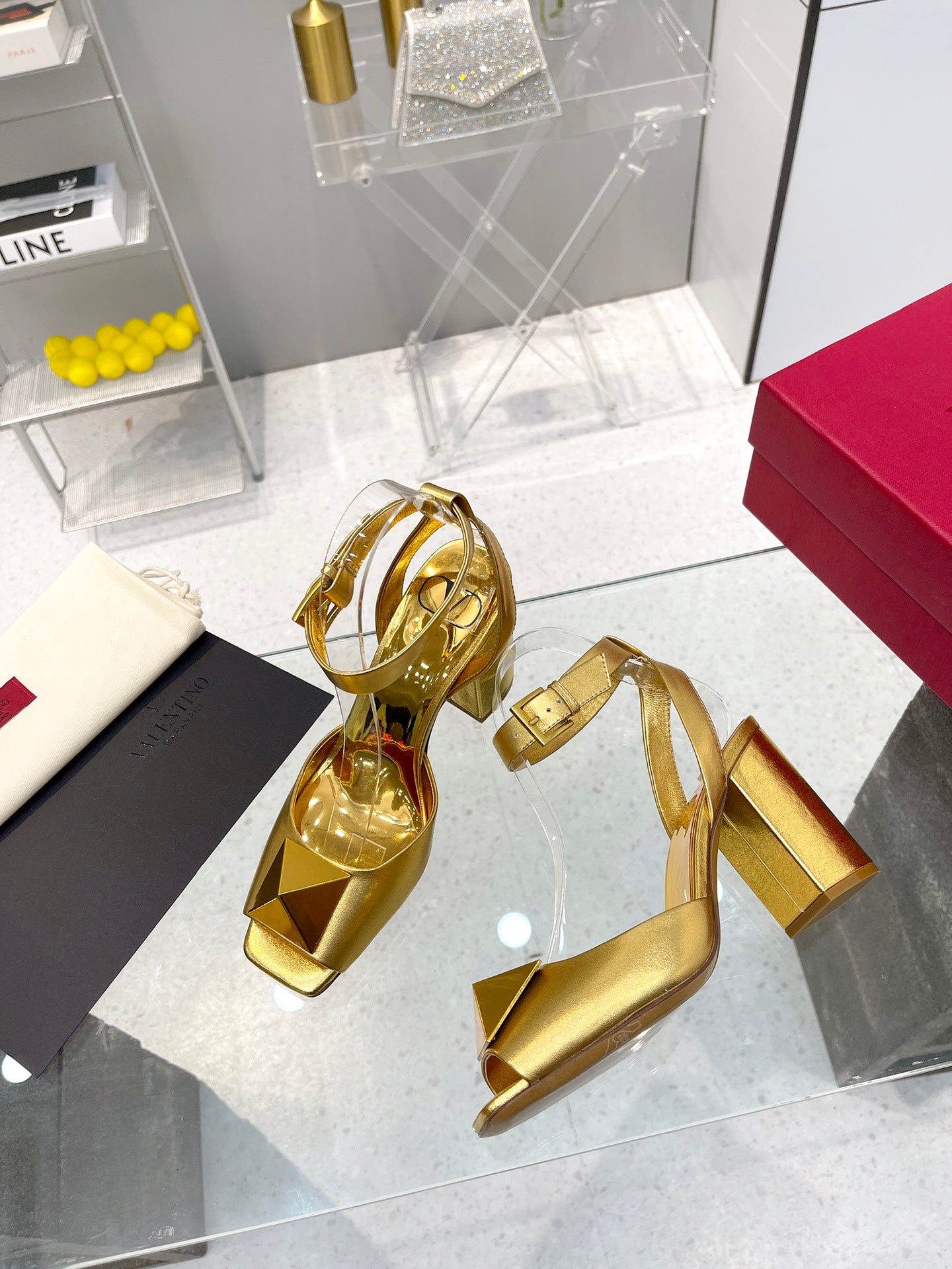 Valentino Garavani One Stud Sandal With Maxi Stud Embellishment Gold For Women XW0S0EI6CYII16