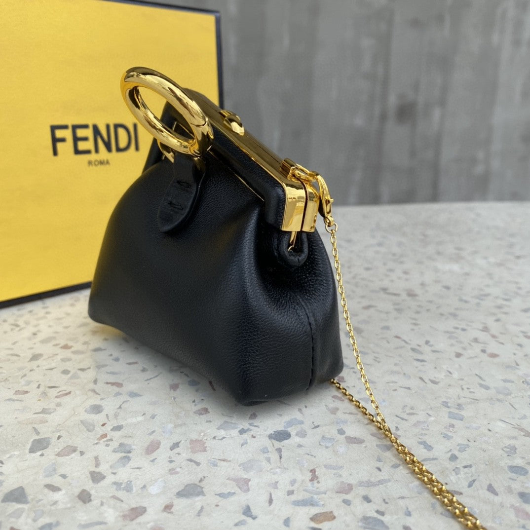 FI Nano First Charm Black Bag For Woman 10cm/4in