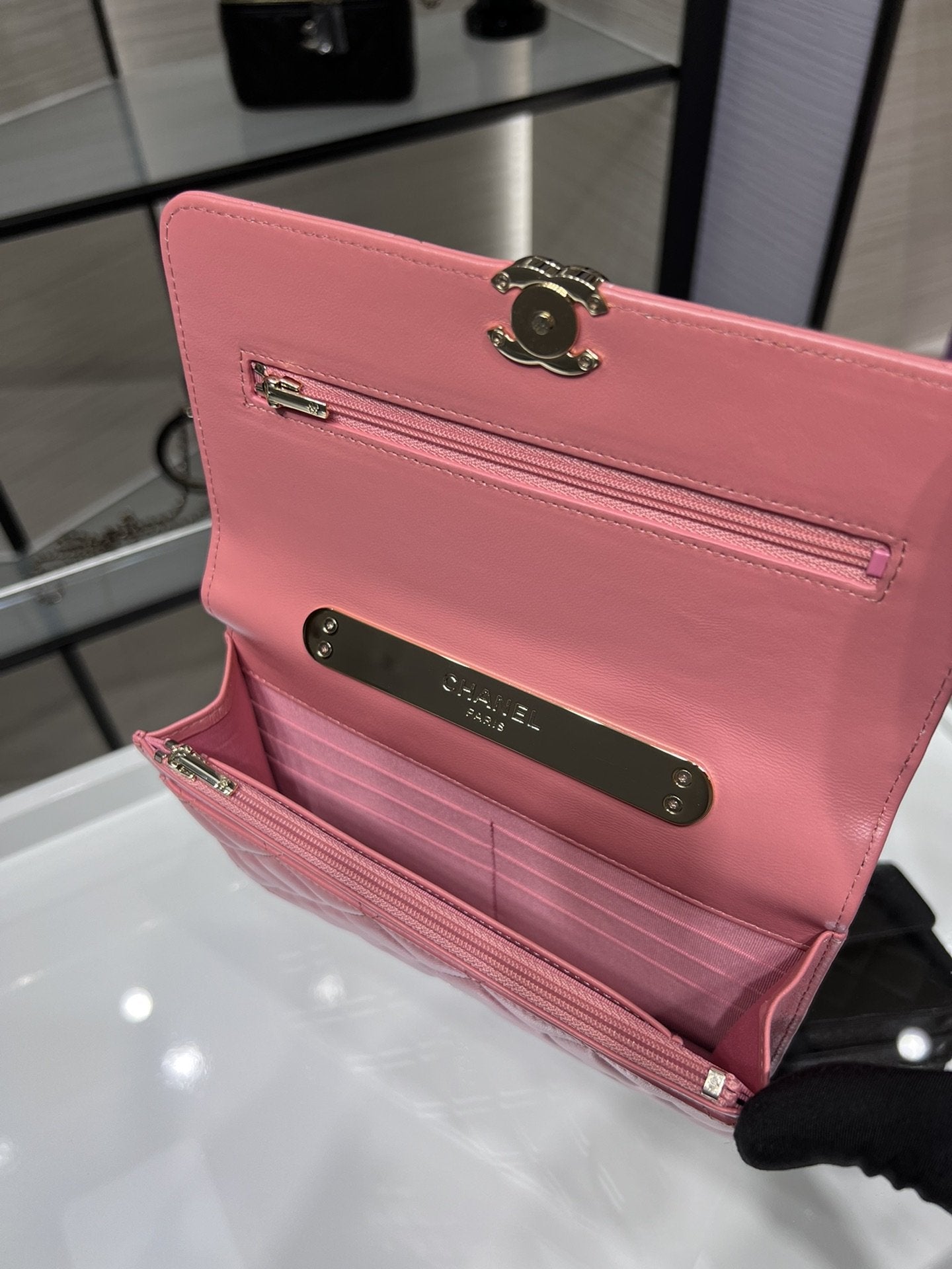 ChanelWOC 19 Chain Wallet Bag Gold Hardware PiNike For Women, Women’s Handbags, Shoulder Bags 7.5in/19cm