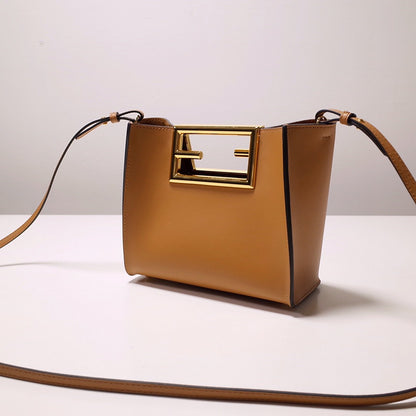FI Way Small Brown Bag For Woman 17.5cm/7in
