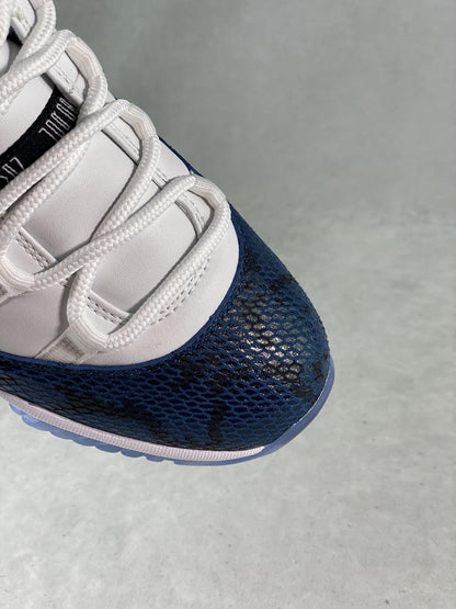 Designer Air Jordan 11 Low 'Navy Snakeskin' CD6847-102
