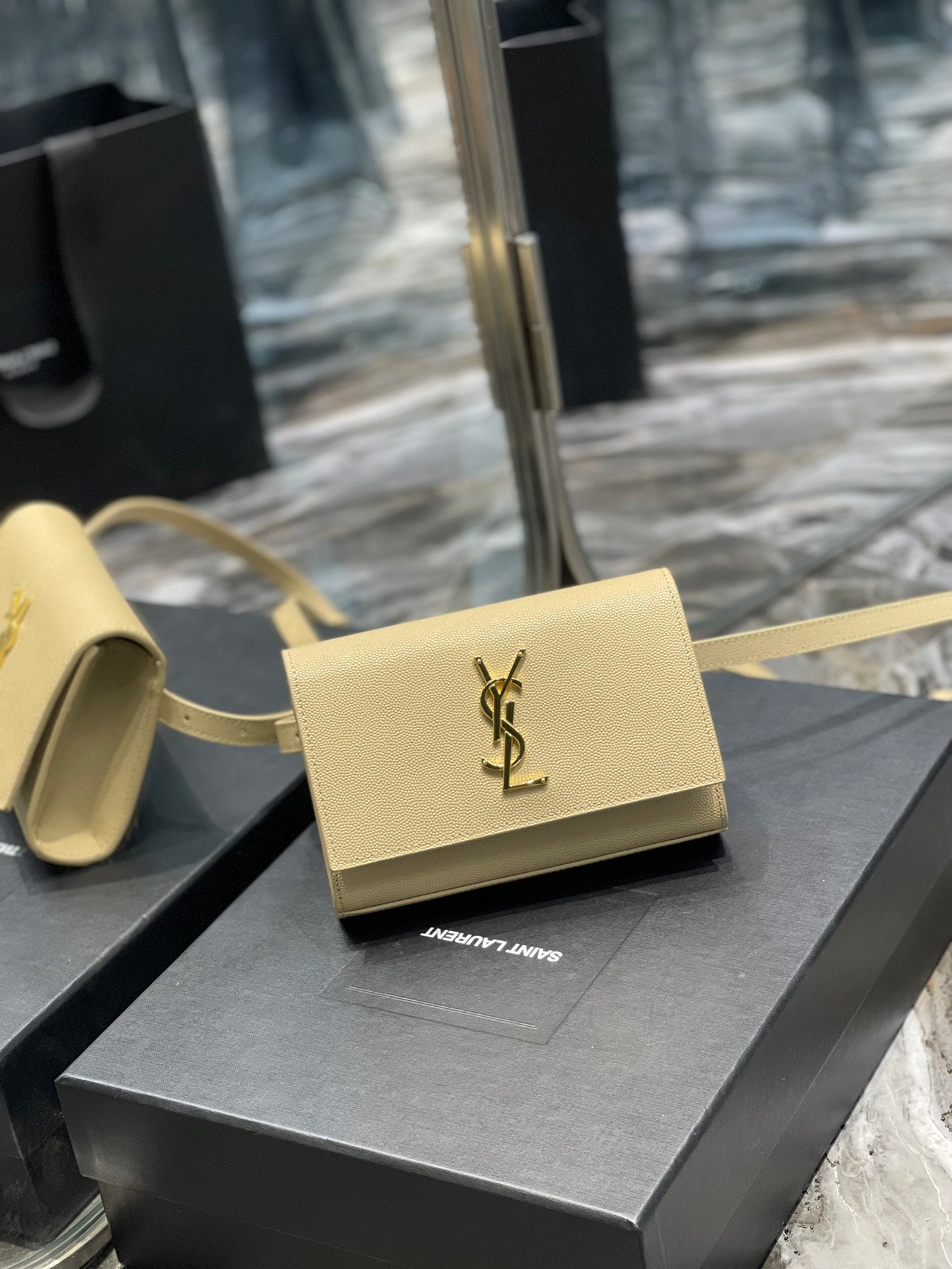 YSSL Kate Belt Bag Beige For Women, Women’s Bags 7in/18cm YSL