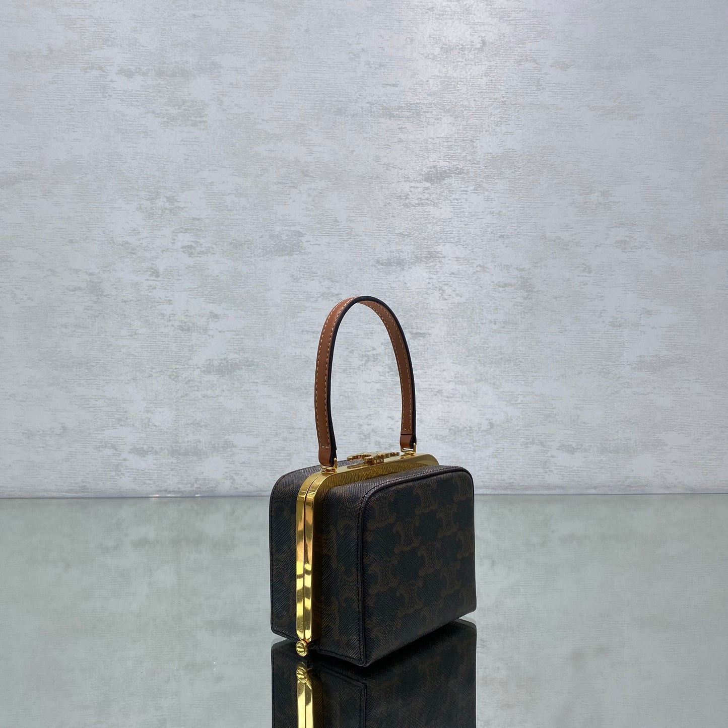 CE Triomphe Minaudiere In Triomphe Canvas Brown For Women 4in/10cm