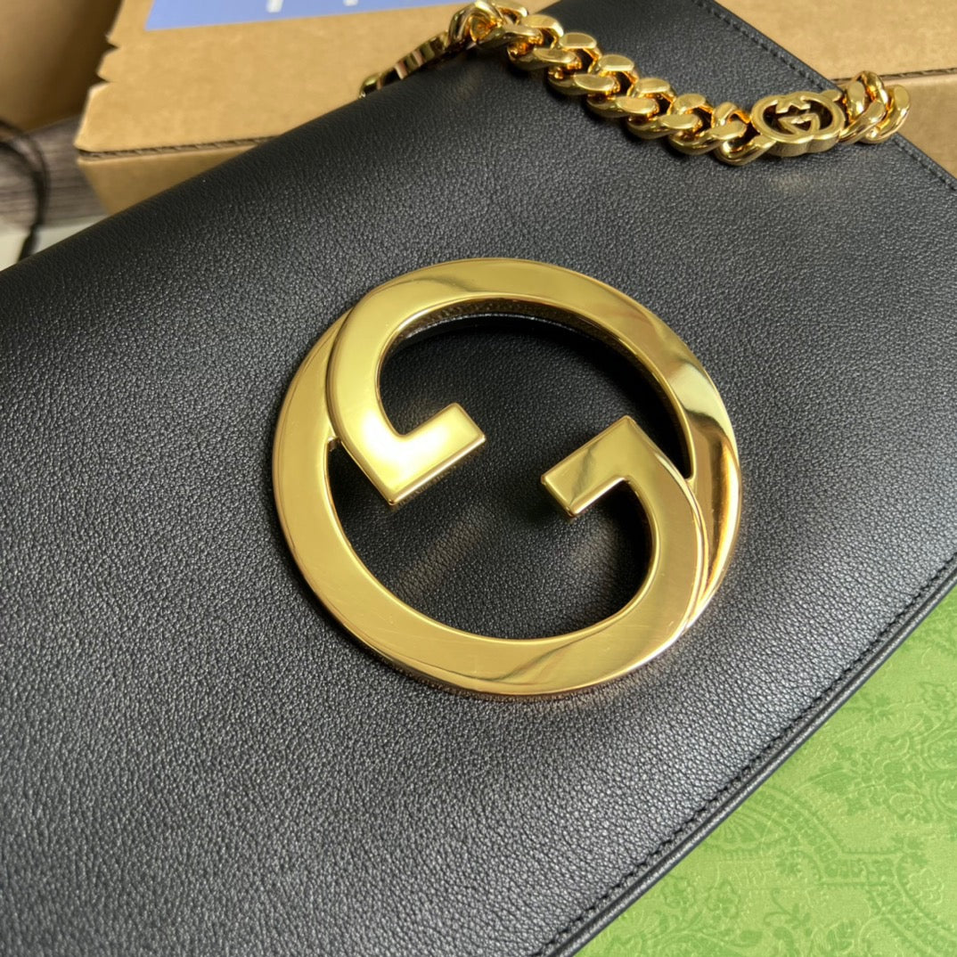 gg Blondie Shoulder Bag Black For Women, Women&#8217;s Bags 11in/28cm gg‎ 699268 UXX0G 1000