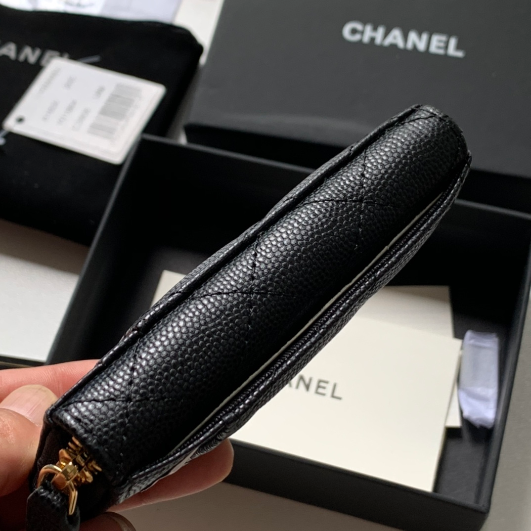 CHL ZIPPED COIN PURSE BLACK AP1650
