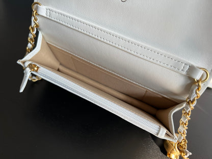 CHL WALLET ON CHAIN BAG WHITE
