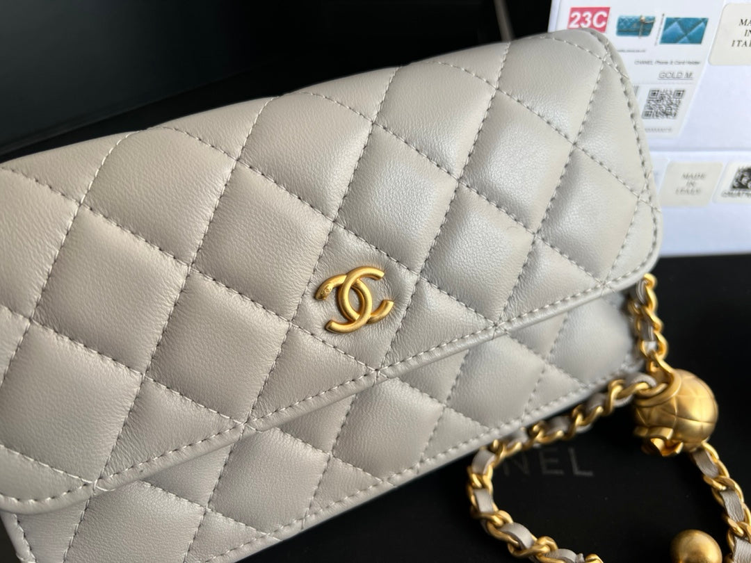 CHL WALLET ON CHAIN BAG WHITE