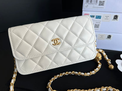 CHL WALLET ON CHAIN BAG WHITE