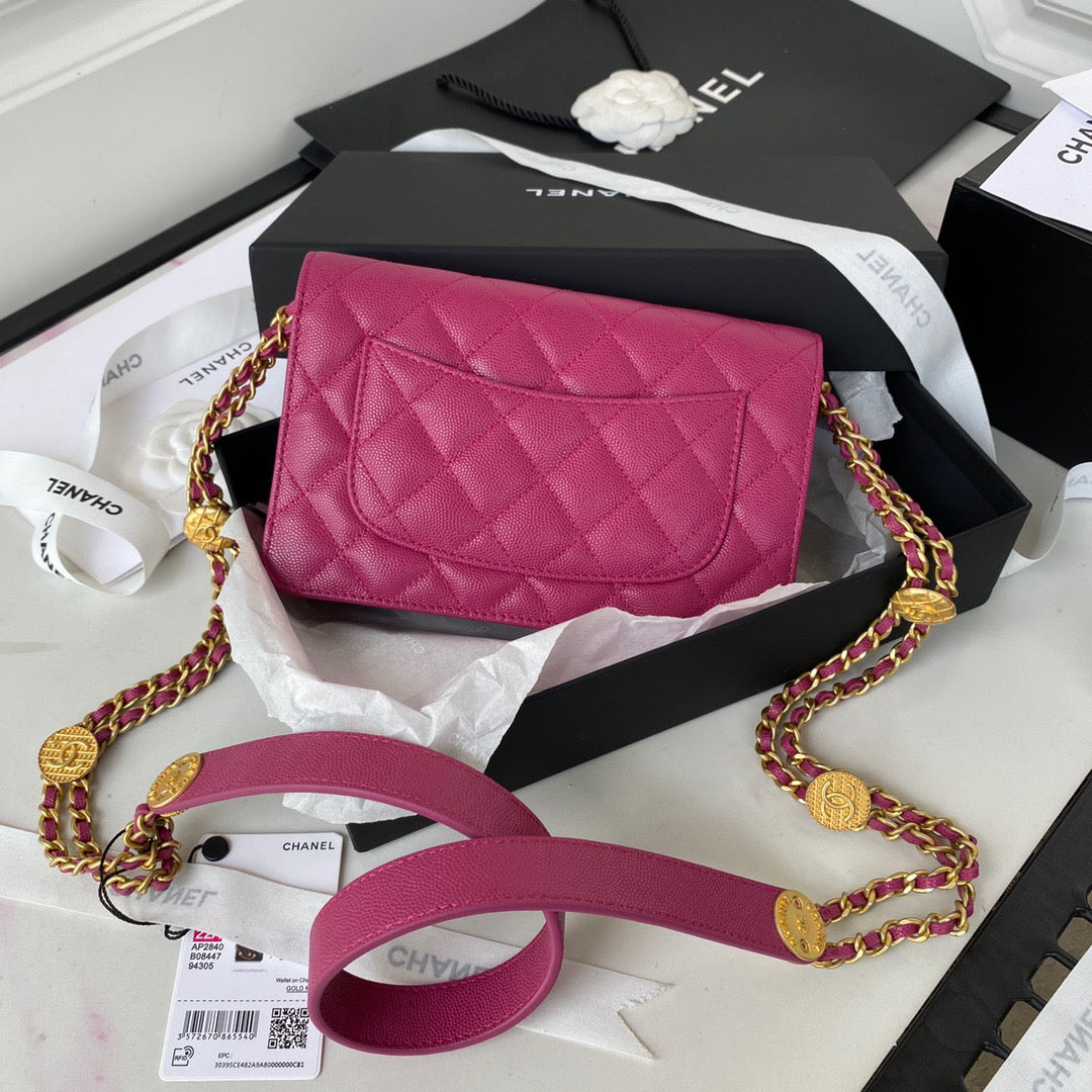 ChanelSmall Flap Bag Gold Hardware Plum For Women, Women’s Handbags, Shoulder Bags 7.5in/19cm AP2840