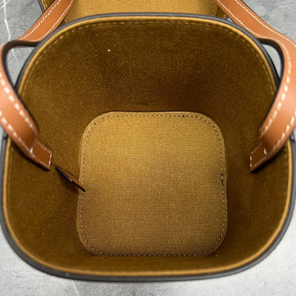 CE Small Box Cuir Triomphe In Triomphe Canvas Tan For Women 4in/11cm 199262EIN.04LU