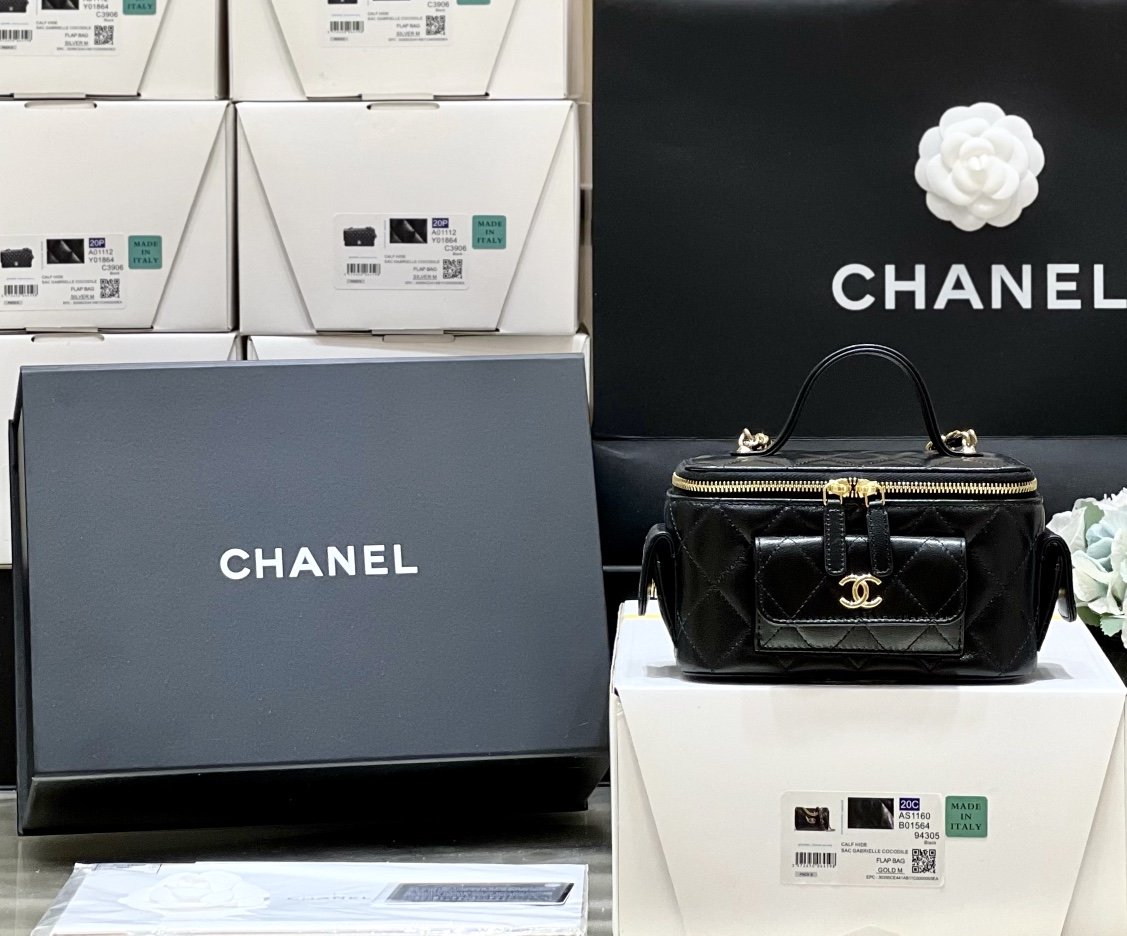 ChanelVanity Bag With Strap Black For Women, Women’s Bags 6.6in/17cm AP3017 B09208 94305