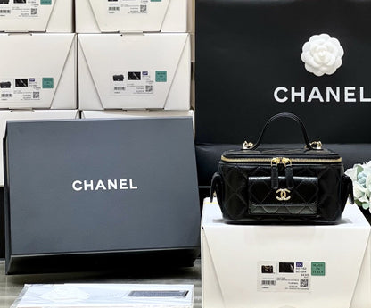 ChanelVanity Bag With Strap Black For Women, Women’s Bags 6.6in/17cm AP3017 B09208 94305
