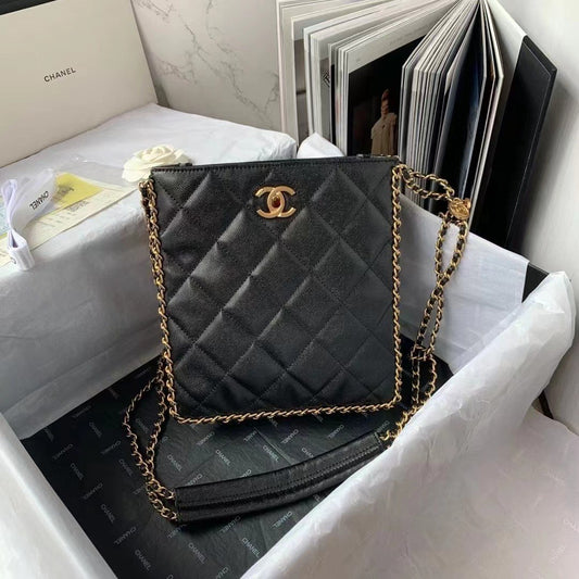 ChanelSmall Shopping Bag Black For Women, Women’s Bags 9in/23cm AS3470 B08850 94305