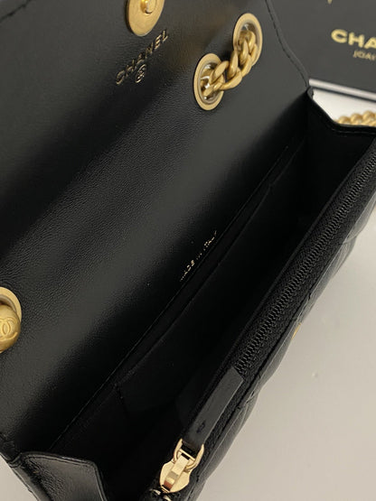 ChanelWallet With Strap Black For Women, Women’s Bags 6.7in/17cm